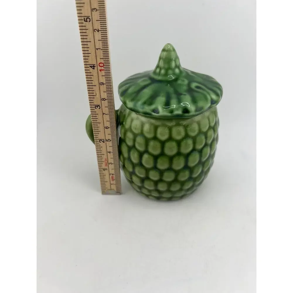 Green Sugar Bowl Vintage Cute Abstract Fairy‎